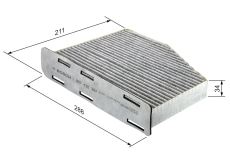 R2397 Pollenfilter aktivkulfilter Kabineluftfilter Bosch