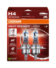 Osram NightBreaker Laser +150% H4 2 stk