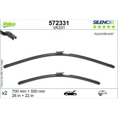 VA331 / 572331 Viskerblade forrude (sæt) Valeo
