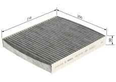 R2433  Pollenfilter aktivkulfilter Kabineluftfilter Bosch