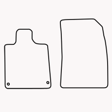 Bundmåtter foran af stof til Peugeot 407 2004-2011