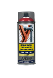 Spraymaling RAL 3027 Høj Glans HindbærRød Motip 07092 400ML