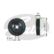 GATES Remskive krumtapaksel TVD1131