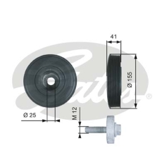 GATES Remskive krumtapaksel TVD1017A