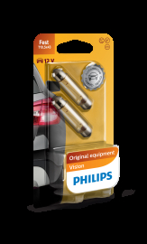 Philips Standard 12V 10Watt SV8,5 2stk