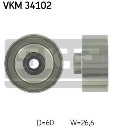 SKF Medløberhjul multi-V-rem VKM34102