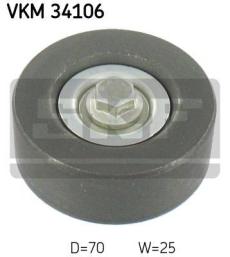 SKF Medløberhjul multi-V-rem VKM34106