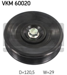 SKF Medløberhjul multi-V-rem VKM60020