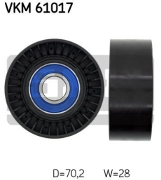 SKF Medløberhjul multi-V-rem VKM61017