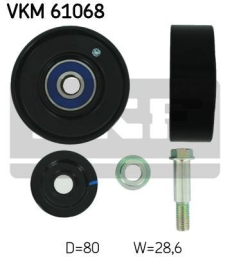 SKF Medløberhjul multi-V-rem VKM61068