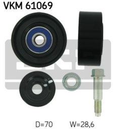 SKF Medløberhjul multi-V-rem VKM61069