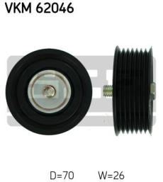 SKF Medløberhjul multi-V-rem VKM62046