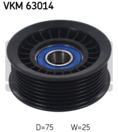 SKF Medløberhjul multi-V-rem VKM63014