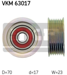SKF Medløberhjul multi-V-rem VKM63017