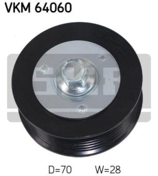 SKF Medløberhjul multi-V-rem VKM64060