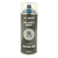 Spraymaling RAL 5009 Høj Glans AzureBlå Motip 07135 400ML Spraymaling RAL 5009 Høj Glans AzureBlå Motip 07135 400ML