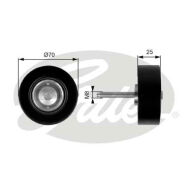 GATES Medløberhjul multi-V-rem T36263 GATES Medløberhjul multi-V-rem T36263