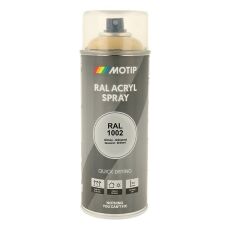 Spraymaling RAL 1002 Høj Glans SandGul Motip 07067 400ML Spraymaling RAL 1002 Høj Glans SandGul Motip 07067 400ML