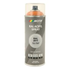 Spraymaling RAL 2011 Høj Glans DybOrange Motip 07080 400ML Spraymaling RAL 2011 Høj Glans DybOrange Motip 07080 400ML
