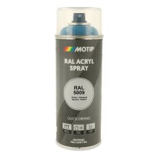 Spraymaling RAL 5009 Høj Glans AzureBlå Motip 07135 400ML Spraymaling RAL 5009 Høj Glans AzureBlå Motip 07135 400ML