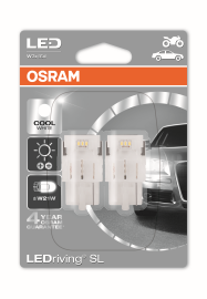 Osram LEDriving 12 V W21W T20 S Cool Hvid 6000K 2 stk