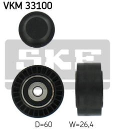 SKF Medløberhjul multi-V-rem VKM33100