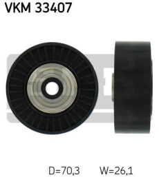 SKF Medløberhjul multi-V-rem VKM33407