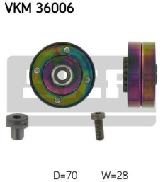 SKF Medløberhjul multi-V-rem VKM36006