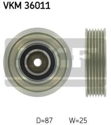 SKF Medløberhjul multi-V-rem VKM36011