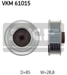 SKF Medløberhjul multi-V-rem VKM61015