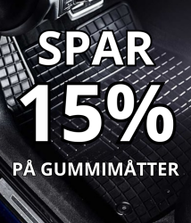 15% PÅ GUMMIMÅTTER! 15% PÅ GUMMIMÅTTER!