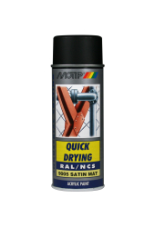 Spraymaling RAL 9005 Satin Mat DybSort Motip 07164 400ML