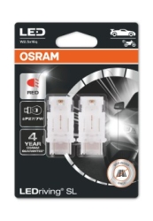 Osram LEDriving P27/7W Rød 2 stk