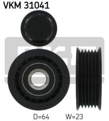 SKF Medløberhjul multi-V-rem VKM31041