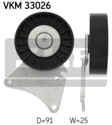 SKF Medløberhjul multi-V-rem VKM33026