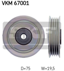 SKF Medløberhjul multi-V-rem VKM67001