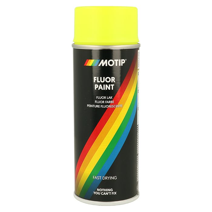Flouriserende Motip spraymaling 04022 400ML Gul - Flouriserende maling