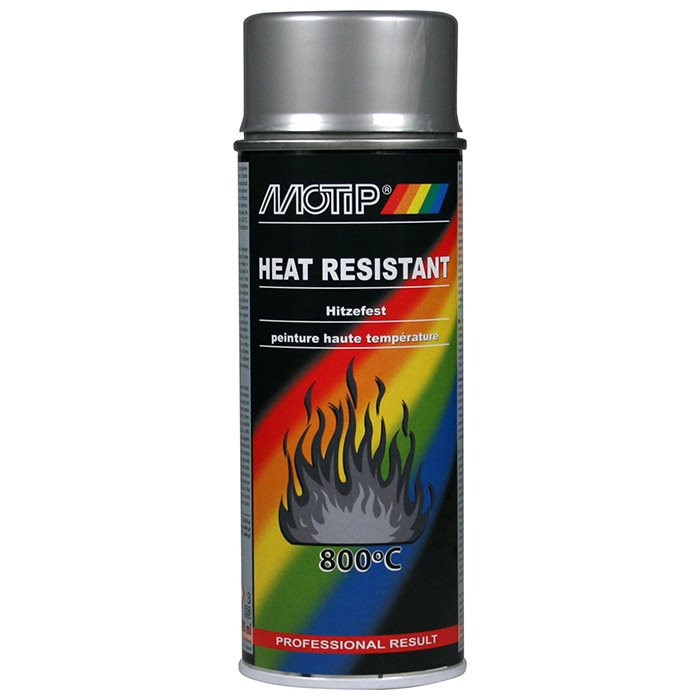 Varmefast Motip spraymaling Sølv 400ML 800GR. - Varmefast spraymaling