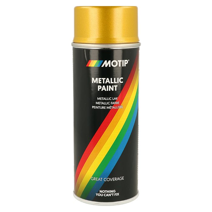 Guld metallic effekt spraymaling Motip Lak 04047 400ML - Metallic spray maling