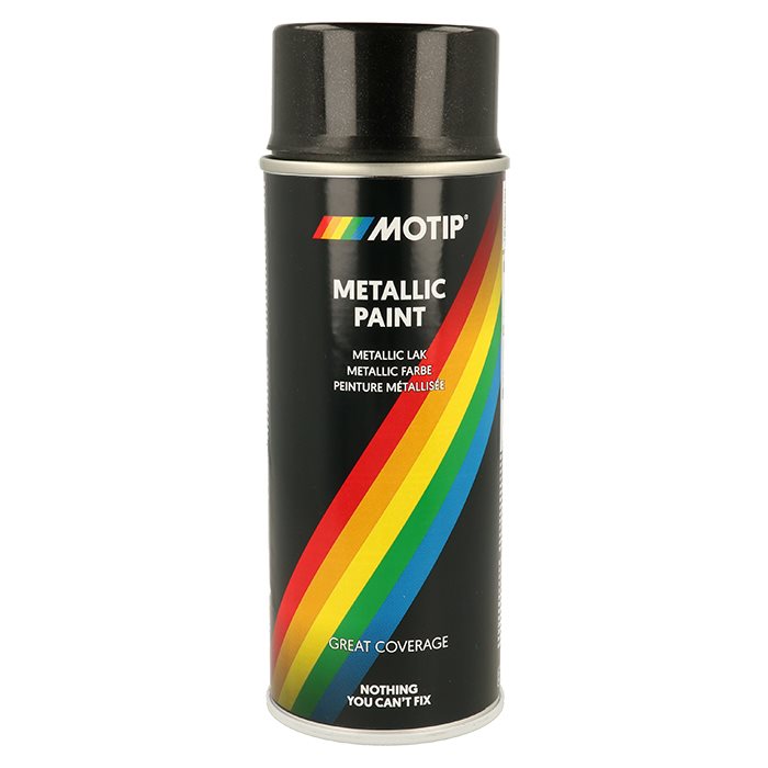 Sort metallic effekt spraymaling Motip Lak 04049 400ML - Metallic spray maling