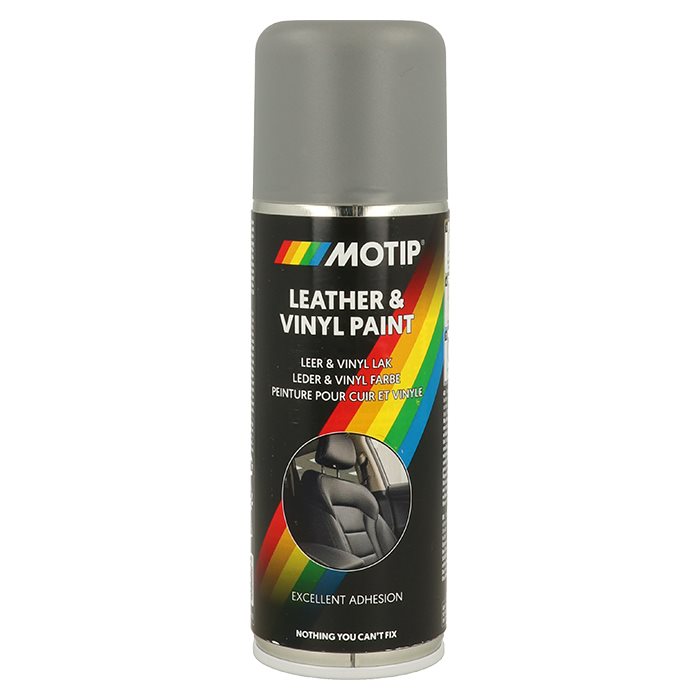 Motip Læder og Vinyl maling Grå 200ml. - Maling til køretøjer