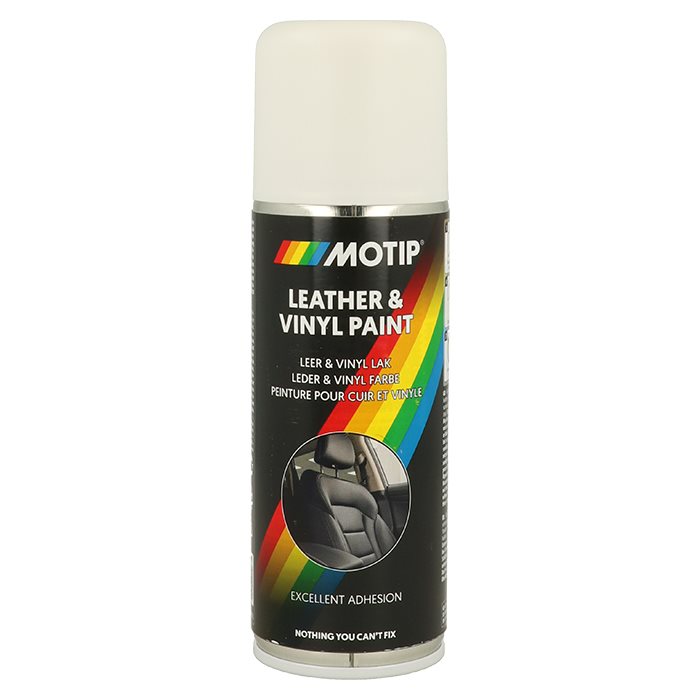 Motip Læder og Vinyl Maling RAL9016 200ml. - Maling til køretøjer