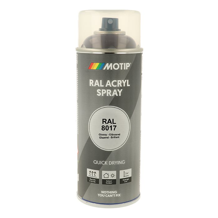 Spraymaling RAL 8017 Høj Glans Chokolade Brun Motip 07110 40