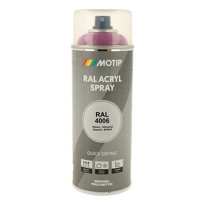 Spraymaling RAL 4006 Høj Glans Violet Motip 07112 400ML