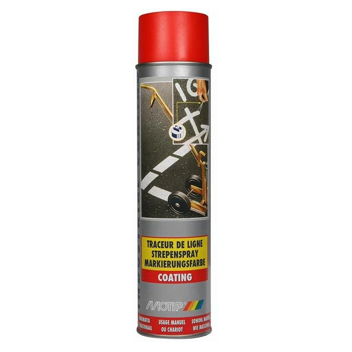 Motip Rød Trolley Markeringsspray 600ml.