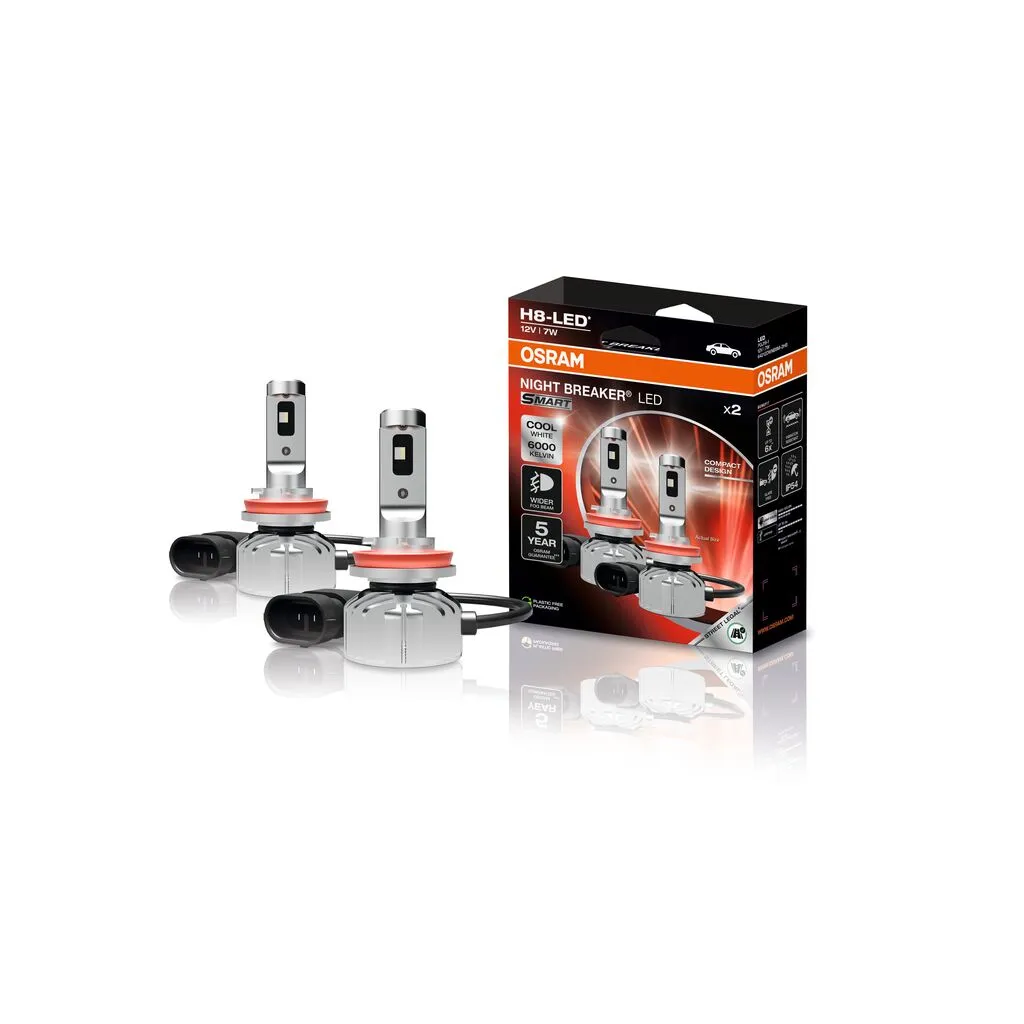 Osram H8 LED Night Breaker SMART- ECE godkendt (2 stk.)