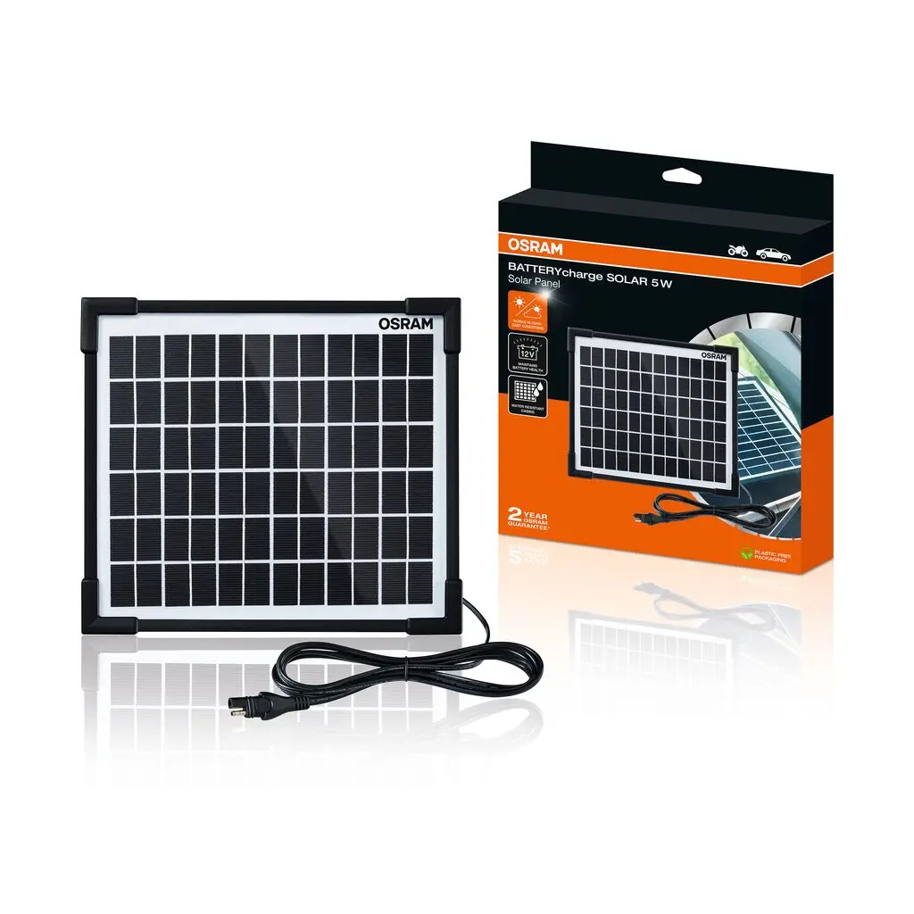 BATTERYcharge SOLAR 5W 0,28A (18V) - Batteriladere