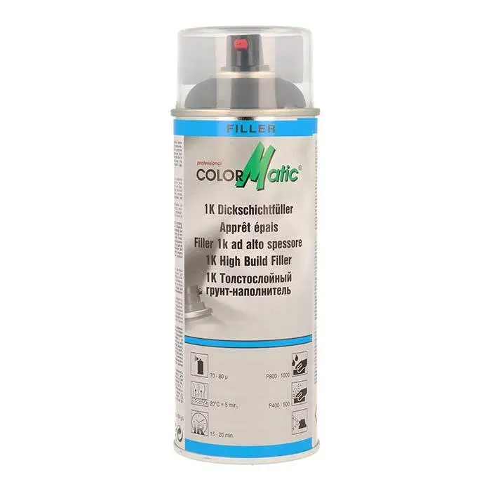 ColorMatic High Build Filler graphite grå 400ml. - Primer, filler og spartelmasse