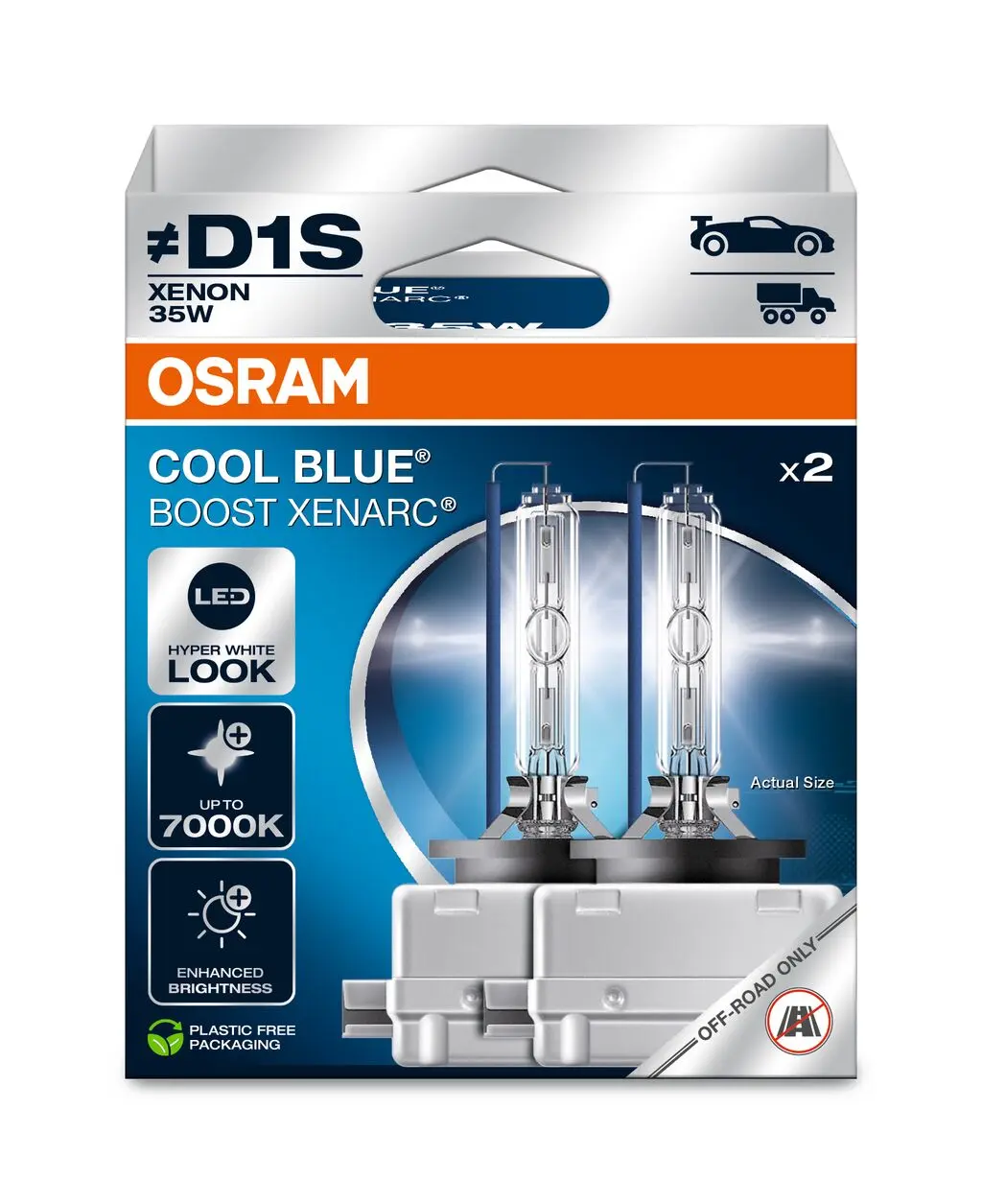 D1S Cool Blue Boost 7000K 2stk. - D1S Xenon