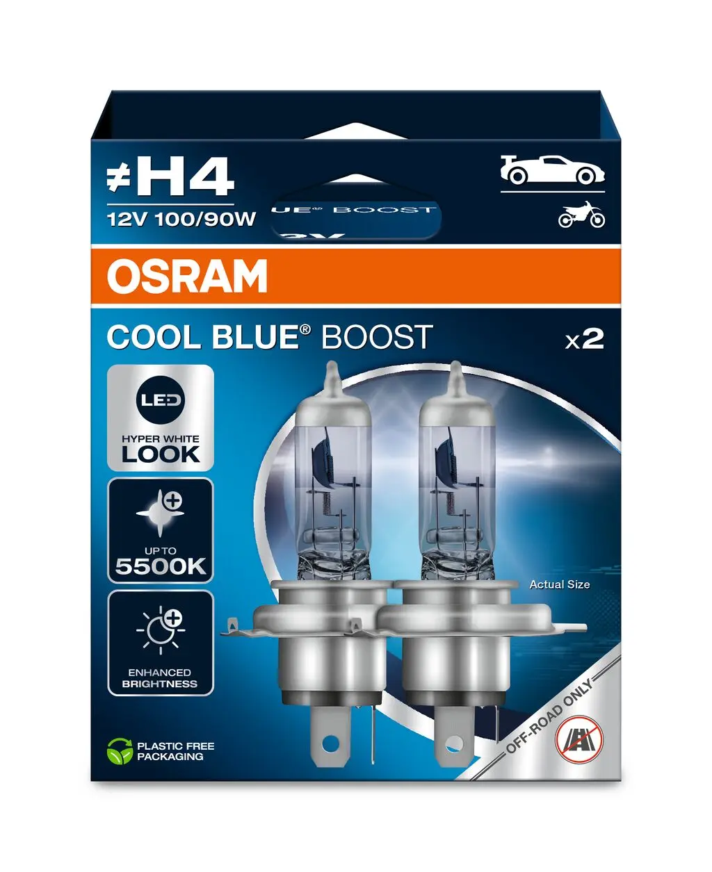 Osram H4 Cool Blue Boost 2stk.